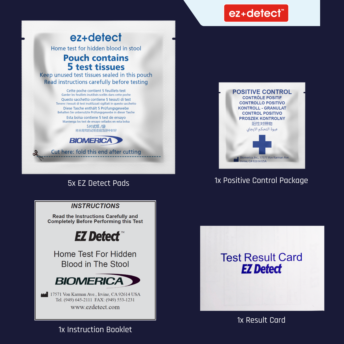 EZ Detect Colon Disease Test – At Home Kit, FDA Cleared, Fast Results